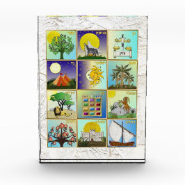 Judaica 12 Stammen van Israël Art Acryl Blok