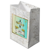 Judaica 12 stammen van Israël Art Dan Gift Bag Medium Cadeauzakje (Voorkant Gekanteld)
