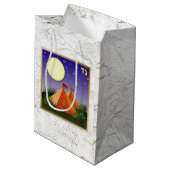 Judaica 12 stammen van Israël Art Gad Gift Bag Medium Cadeauzakje (Achterkant Gekanteld)