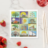 Judaica 12 Stammen van Israël Art Paper servetten (Insitu)