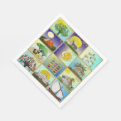 Judaica 12 Stammen van Israël Art Paper servetten (Hoek)