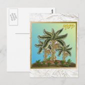 Judaica 12 stammen van Israël Joseph Briefkaart (Voorkant / Achterkant)