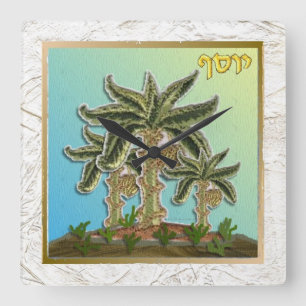 Judaica 12 Stammen van Israël Jozef Vierkante Klok