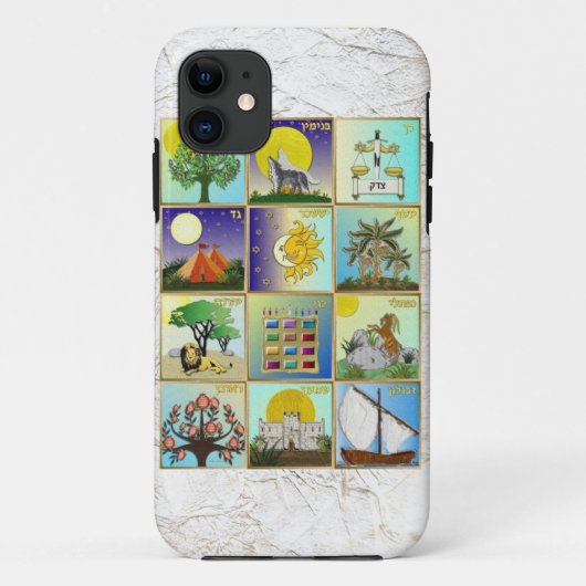 Judaica 12 Stammen Van Israël Kunstpanelen Case-Mate iPhone Case (Achterkant)