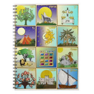 Judaica 12 Stammen Van Israël Kunstpanelen Notitieboek