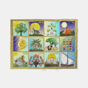 Judaica 12 Stammen Van Israël Kunstprint Fleece Deken