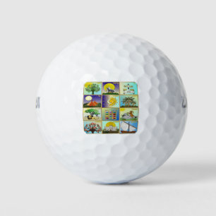 Judaica 12 Stammen Van Israël Kunstprint Golfballen