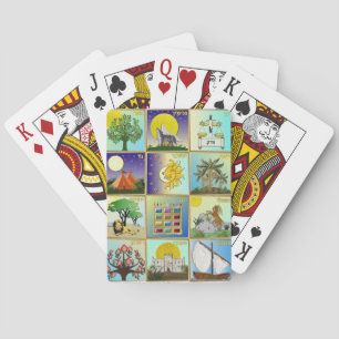 Judaica 12 Stammen Van Israël Kunstprint Pokerkaarten