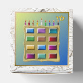 Judaica 12 stammen van Israel Levi Favor Box Bedankdoosjes (Bovenkant)