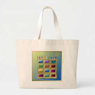 Judaica 12 stammen van Israel Levi Grote Tote Bag