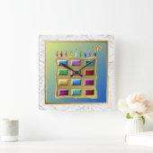 Judaica 12 stammen van Israel Levi Vierkante Klok (Huis)