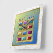 Judaica 12 stammen van Israel Levi Vierkante Klok (Hoek)