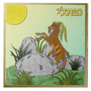 Judaica 12 Stammen Van Israël Naftali Kunstprint Tegeltje