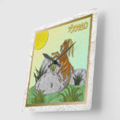 Judaica 12 stammen van Israel Naphtali Vierkante Klok (Hoek)