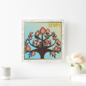 Judaica 12 stammen van Israel Reuben Vierkante Klok (Huis)