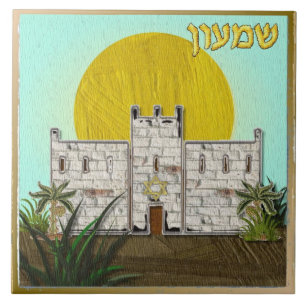 Judaica 12 Stammen Van Israël Simeon Kunstprint Tegeltje