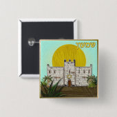 Judaica 12 stammen van Israël Simeon Vierkante Button 5,1 Cm (Voorkant /achterkant)