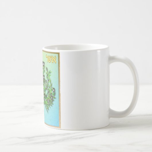 Judaica 12 Tribes Israel Asher Koffiemok (Rechts)