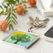 Judaica 12 Tribes Israel Asher Sleutelhanger (Zijkant)