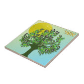 Judaica 12 Tribes Israel Asher Tegeltje (Zijkant)