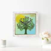 Judaica 12 Tribes Israel Asher Vierkante Klok (Huis)