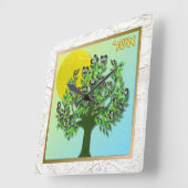 Judaica 12 Tribes Israel Asher Vierkante Klok (Hoek)