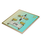 Judaica 12 Tribes Israel Dan Art Print Tegeltje (Zijkant)