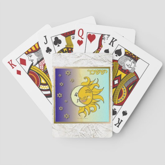 Judaica 12 Tribes Israel Issachar Art Pokerkaarten (Achterkant)