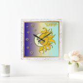 Judaica 12 Tribes Israel Issachar Art Vierkante Klok (Huis)