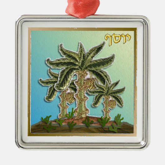 Judaica 12 Tribes Israel Joseph Metalen Ornament (Voorkant)