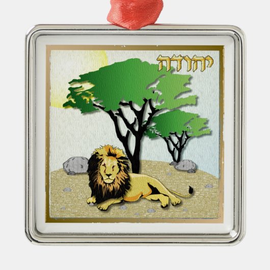Judaica 12 Tribes Israel Judah Metalen Ornament (Voorkant)