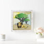 Judaica 12 Tribes Israel Judah Vierkante Klok (Huis)