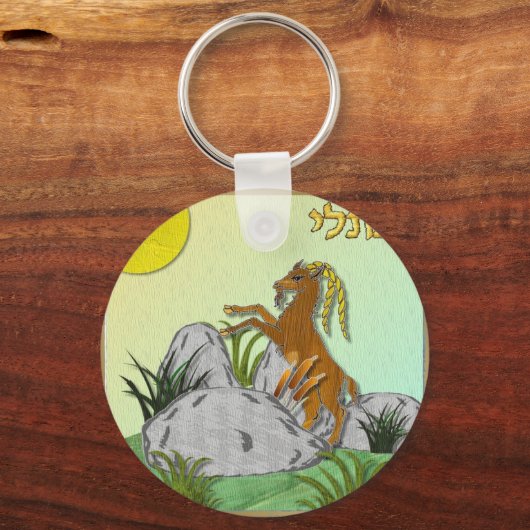 Judaica 12 Tribes Israel Naphtali Sleutelhanger (Voorkant)