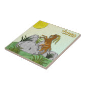 Judaica 12 Tribes Israel Naphtali Tegeltje (Zijkant)