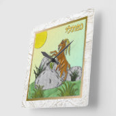 Judaica 12 Tribes Israel Naphtali Vierkante Klok (Hoek)