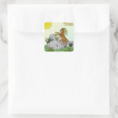 Judaica 12 Tribes Israel Naphtali Vierkante Sticker (Tas)