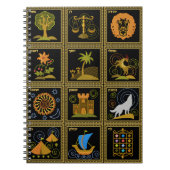 Judaica 12 Tribes of Israel Art Spiral Notebook Notitieboek (Voorkant)