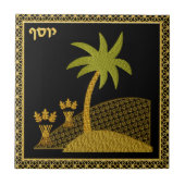 Judaica 12 Tribes of Israel Ceramic Tile - Iosef Tegeltje (Voorkant)