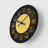 Judaica 12 Tribes of Israel Clock Ronde Klok (Hoek)