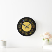 Judaica 12 Tribes of Israel Clock Ronde Klok (Huis)
