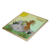 Judaica 12 Tribes of Israel Naphtali Art Print Tegeltje (Zijkant)