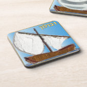 Judaica 12 Tribes of Israel Zebulun Art Onderzetter (Linkerzijde)