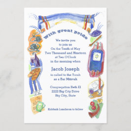 Judaica Bar Mitswa Uitnodiging