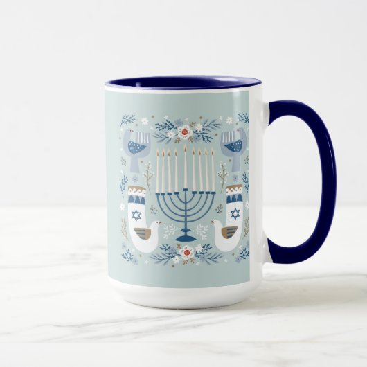 Judaica - Chanukah Mokken - Cadeauartikelen - Fees (Rechts)
