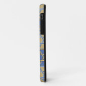 Judaica Davidster Metaal Goud Blauw Case-Mate iPhone Case (Achterkant/links)