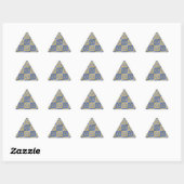 Judaica Davidster Metaal Goud Blauw Sticker (Vel)
