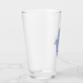 Judaica - Drink bril - Hamsa Design Glas (Rechts)