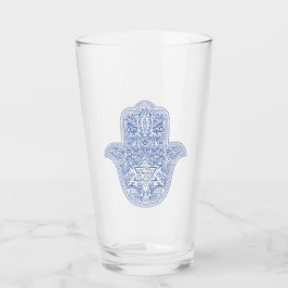 Judaica - Drink bril - Hamsa Design Glas