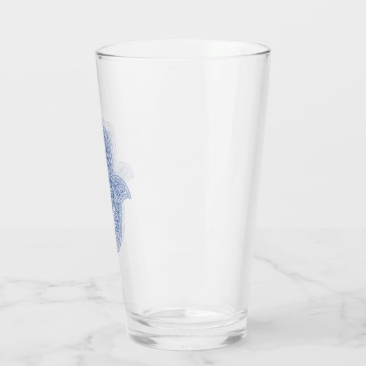 Judaica - Drink bril - Hamsa Design Glas (Links)