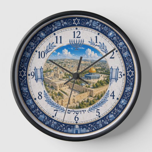 Judaica geïnspireerde traditionele klok (Voorkant)